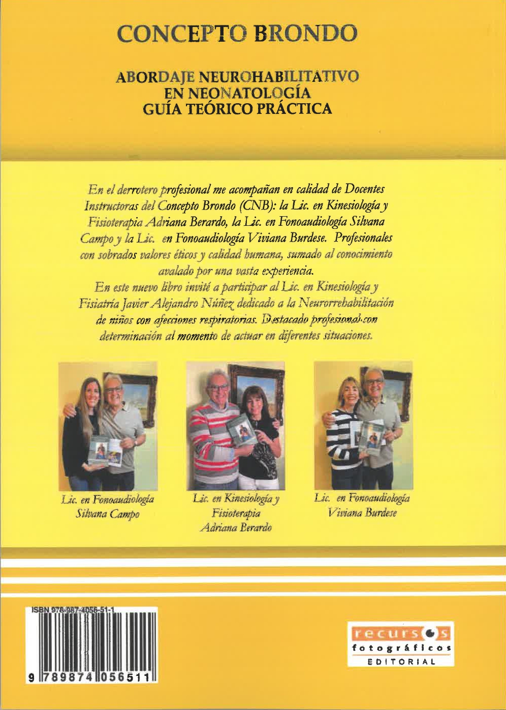 Cover Rückseite Brondo Buch 2025 ABORDAJE NEUROHABILITATIVO EN NEONATOLOGÍA